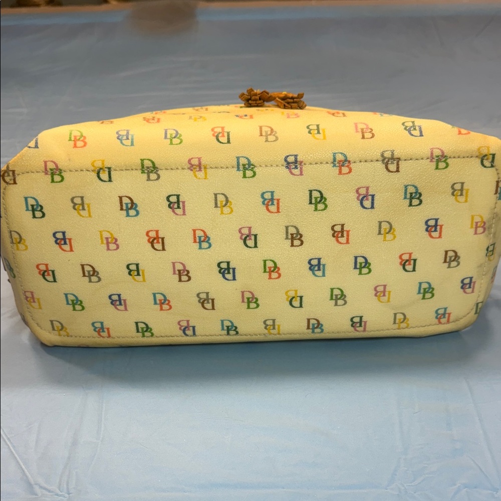 Dooney & Bourke Yellow Multicolor Tote with tassel - Picture 2 of 11